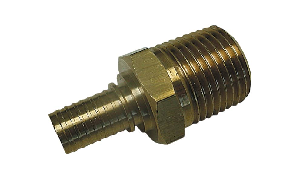 MasterCrimp Smooth Bore Fittings Permanent Crimp Fittings Male Pipe Brass