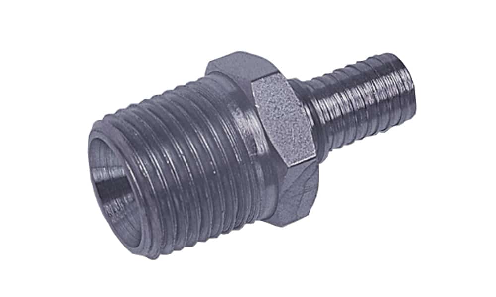 MasterCrimp Smooth Bore Fittings Permanent Crimp Fittings Male Pipe Carbon